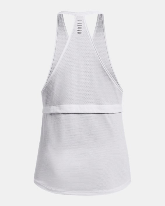 Camiseta sin mangas UA Streaker Run para mujer, White, pdpMainDesktop image number 5